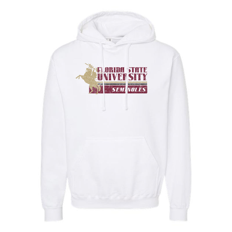 The Vintage Florida State Stripes | White Hoodie