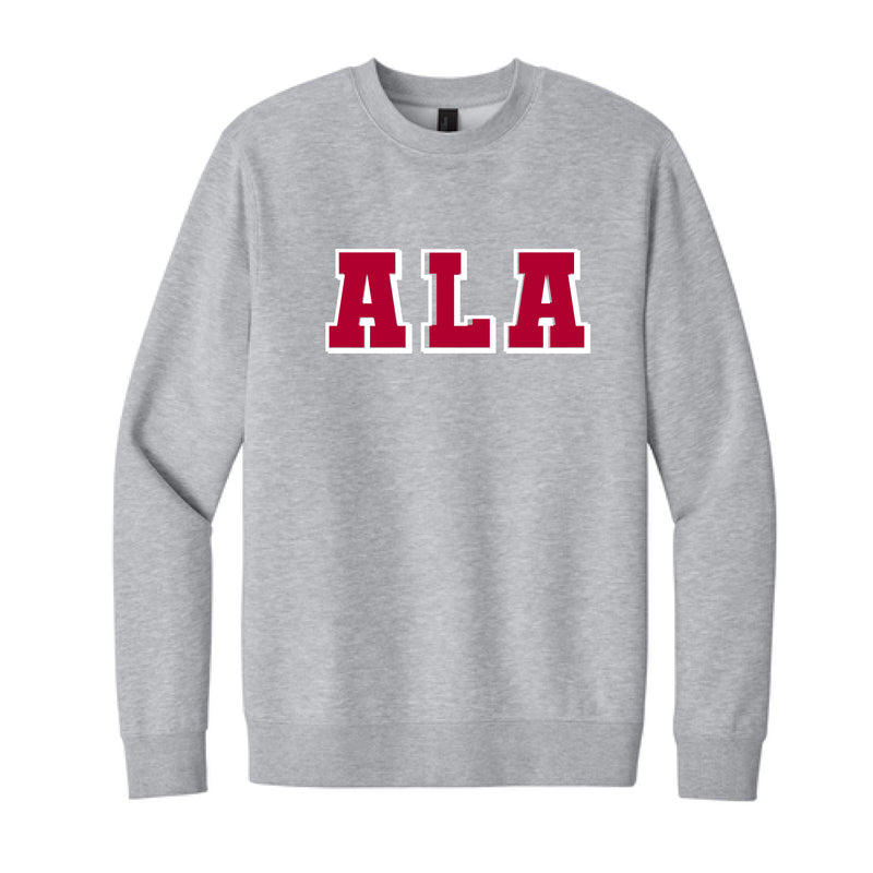 The Vintage ALA Block | Light Heather Grey Crewneck Sweatshirt
