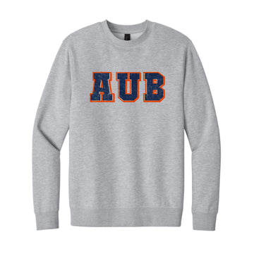 The Vintage AUB Block | Light Heather Grey Crewneck Sweatshirt