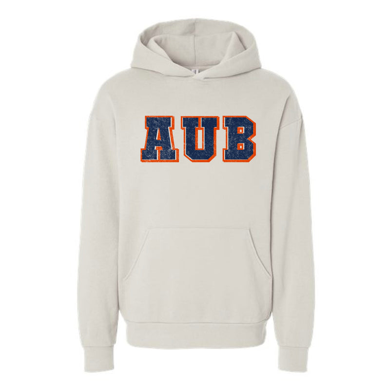 The Vintage AUB Block | Ivory Hooded Sweatshirt