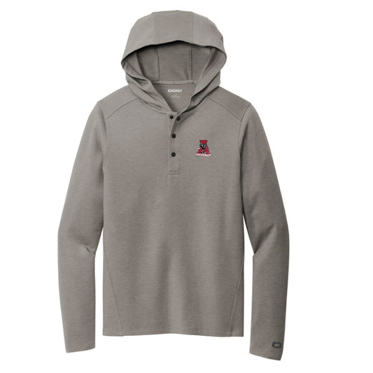 The Vintage Alabama A | Embroidered Petrol Grey Heather Hooded Jacket