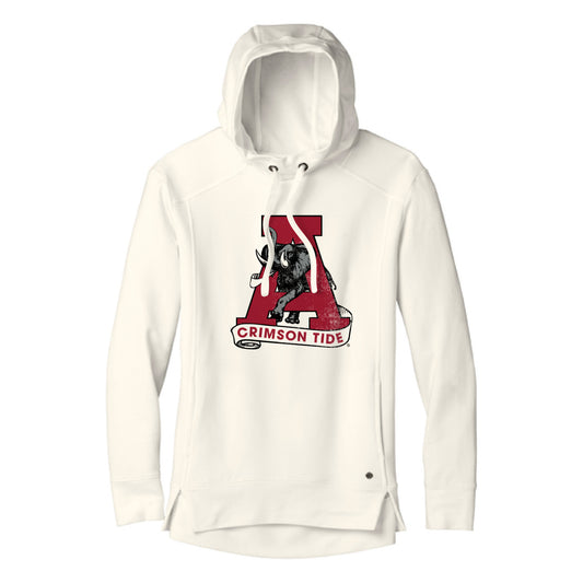 The Vintage Alabama A | Ivory Snow Fleece Hoodie