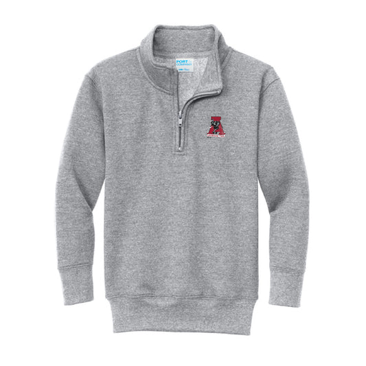 The Vintage Alabama A | Embroidered Youth Athletic Heather 1/4 Pullover Sweatshirt