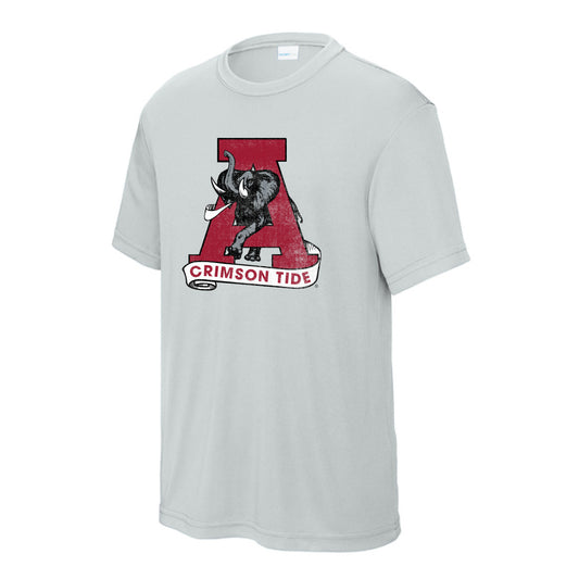 The Vintage Alabama A | Youth Silver Tee
