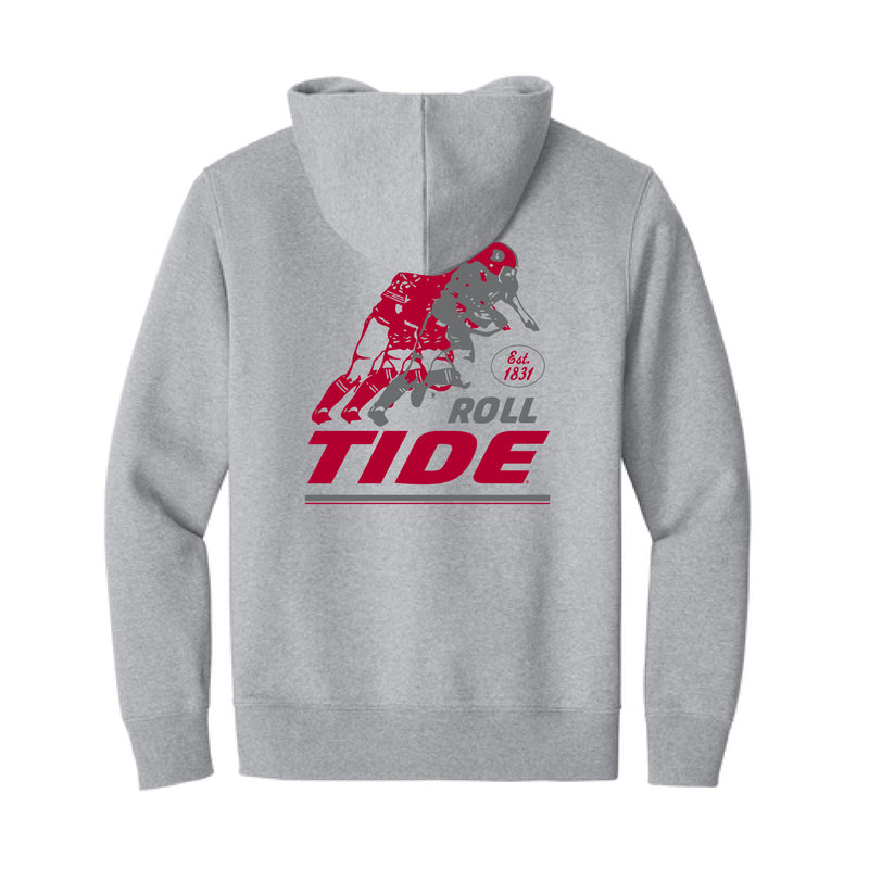 The Vintage Alabama Football | Light Grey Heather Hoodie