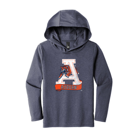 The Vintage Auburn A | Youth Navy Frost Hoodie