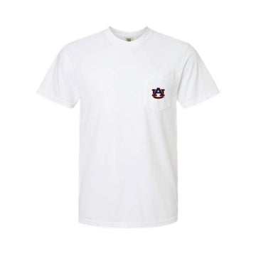 The Vintage Auburn Baseball Glove | Adult White Pocket Tee