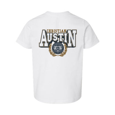 The Vintage Austin Christian Seal | Toddler White Tee