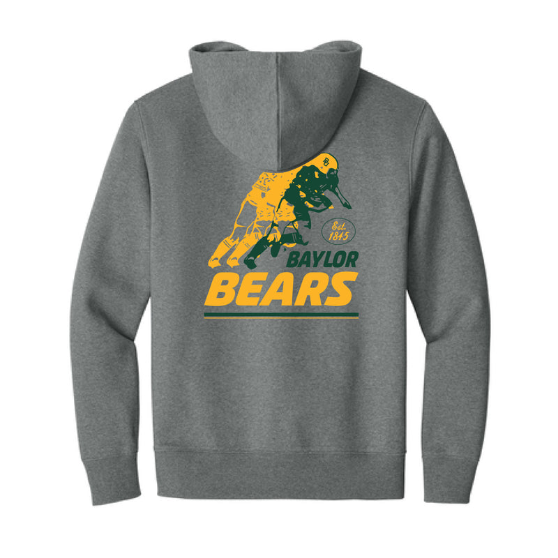 The Vintage Baylor Football | Light Grey Heather Hoodie