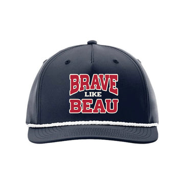 The Vintage Brave Like Beau | Embroidered Navy/ White Richardson Rope Cap