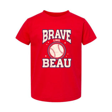 The Vintage Brave Like Beau | Toddler Red Tee