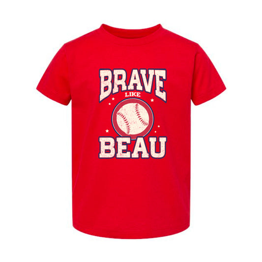 The Vintage Brave Like Beau | Toddler Red Tee