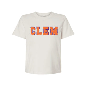 The Vintage Clem Block | Vintage White Crop Tee