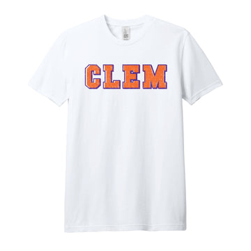 The Vintage Clem Block | White Tee