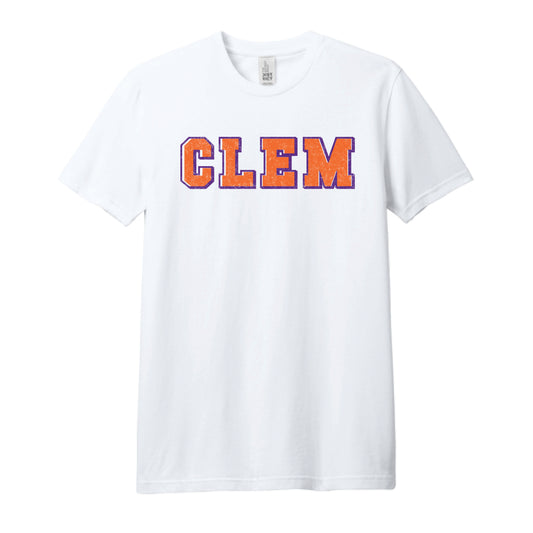 The Vintage Clem Block | White Tee