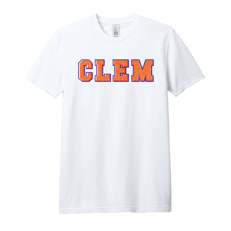 The Vintage Clem Block | White Tee