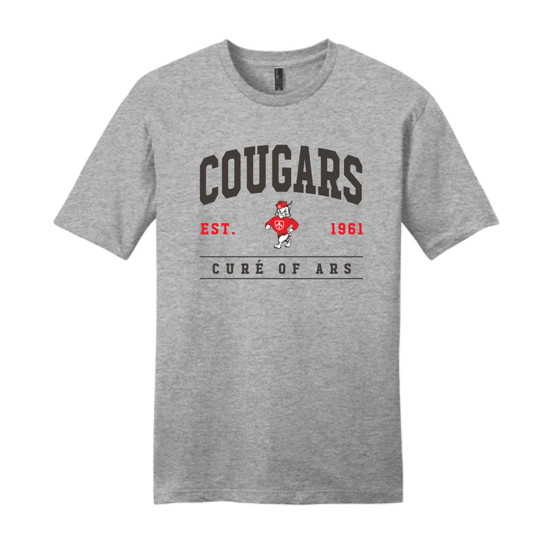 The Vintage Cougars Arch Est | Adult Light Heather Grey Tee
