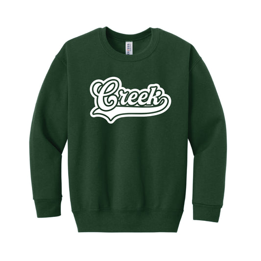 The Vintage Creek Script | Youth Forest Crewneck Sweatshirt