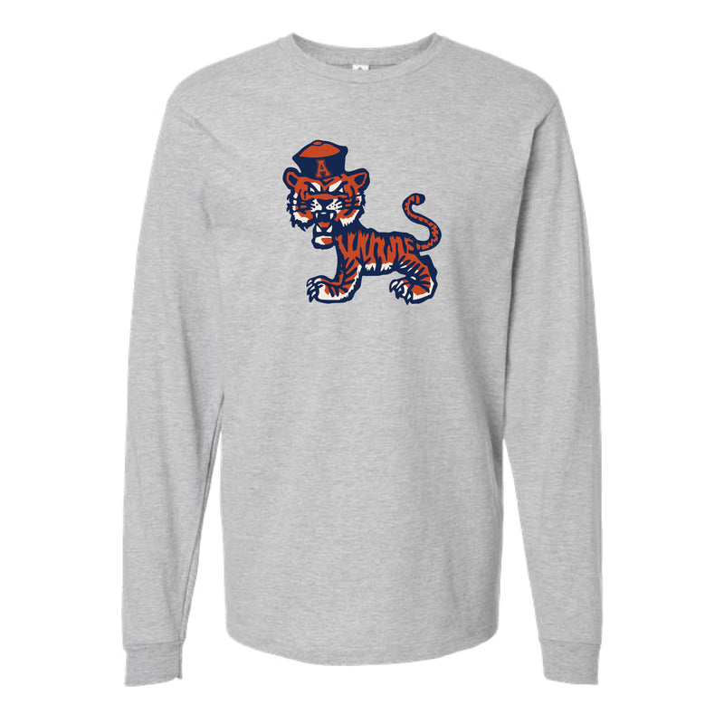 The Vintage Fighting Tiger | Heather Grey Long Sleeve