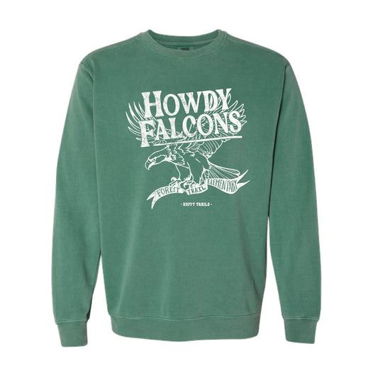 The Vintage Forest Trail | Adult Light Green Crewneck Sweatshirt