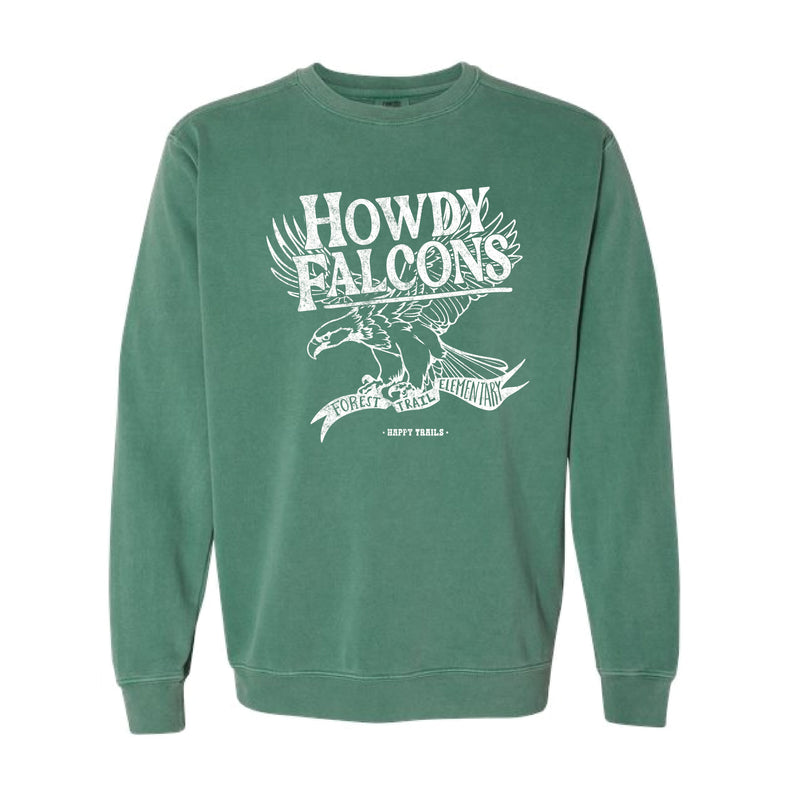 The Vintage Forest Trail | Adult Light Green Crewneck Sweatshirt
