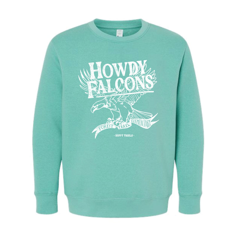 The Vintage Forest Trail | Youth Saltwater crewneck Sweatshirt
