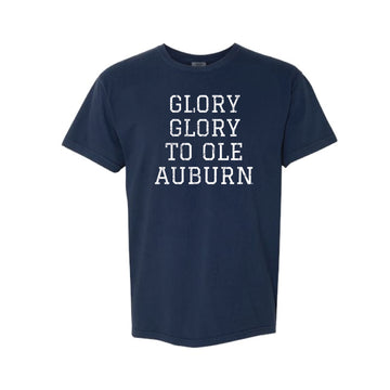 The Vintage Glory Glory to Ole Auburn | Adult True Navy Tee