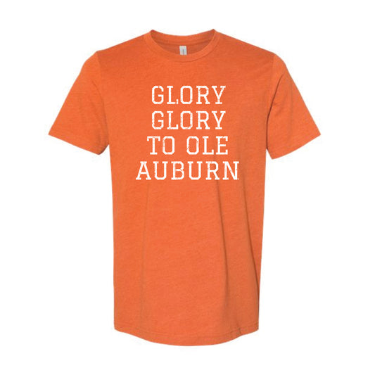 The Vintage Glory Glory to Ole Auburn | Adult Heather Orange Tee