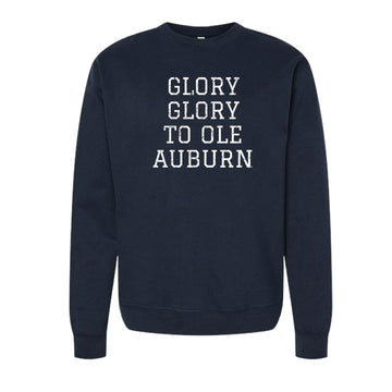 The Vintage Glory Glory to Ole Auburn | Adult Navy Sweatshirt