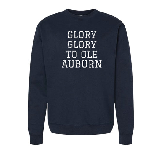 The Vintage Glory Glory to Ole Auburn | Adult Navy Sweatshirt
