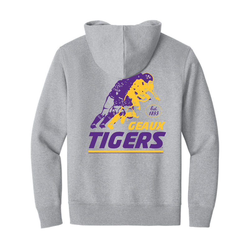 The Vintage LSU Football | Light Heather Grey Hoodie