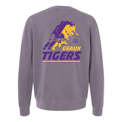 The Vintage LSU Football | Pigment Plum Sweatshirt