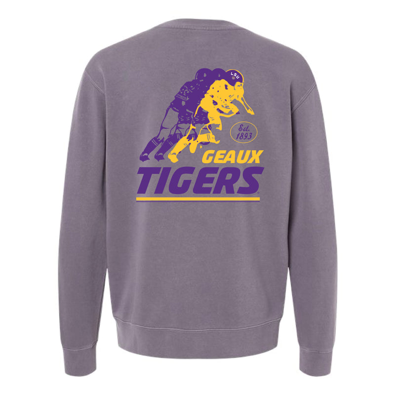 The Vintage LSU Football | Pigment Plum Sweatshirt
