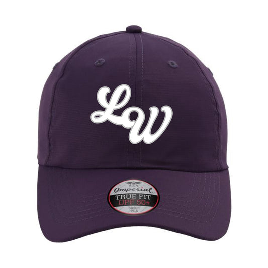 The Vintage LW Script | Embroidered Purple Performance Cap
