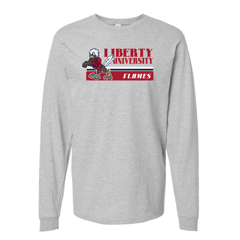 The Vintage Liberty University Flames | Heather Grey Long Sleeve