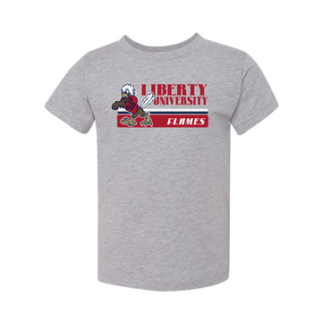 The Vintage Liberty University Flames | Toddler Athletic Heather Tee