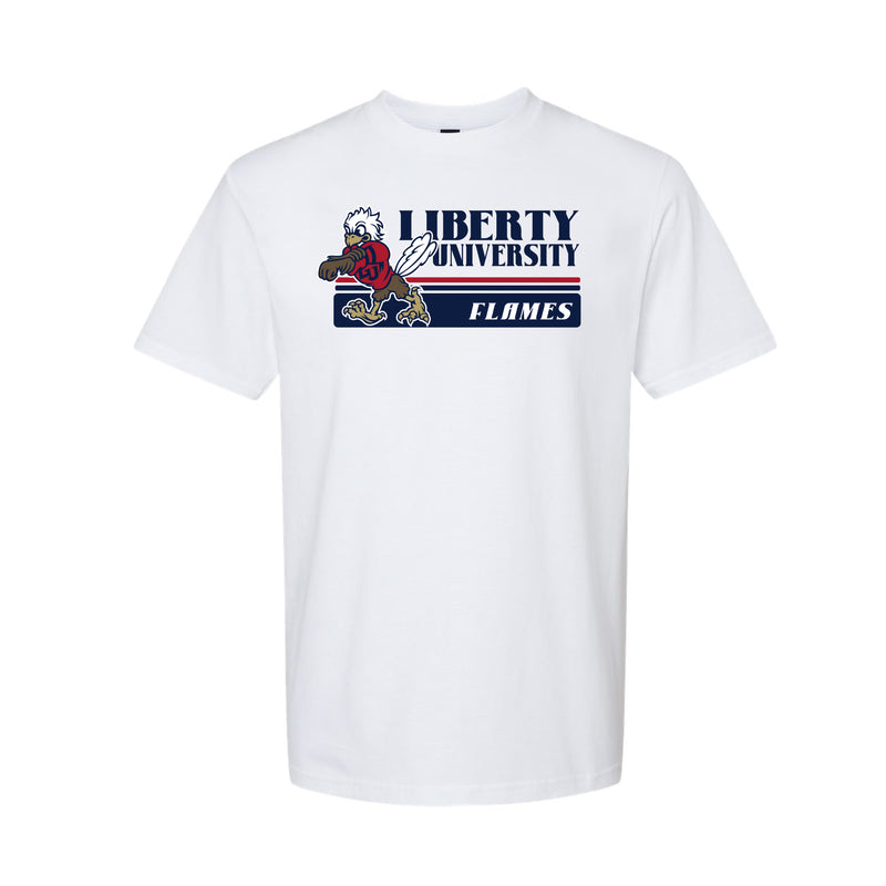 The Vintage Liberty University Flames | White Tee