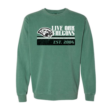 The Vintage Live Oak | Adult Light Green Sweatshirt