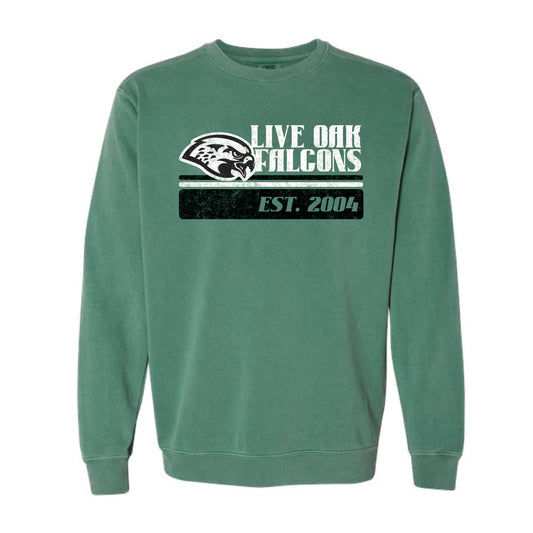 The Vintage Live Oak | Adult Light Green Sweatshirt