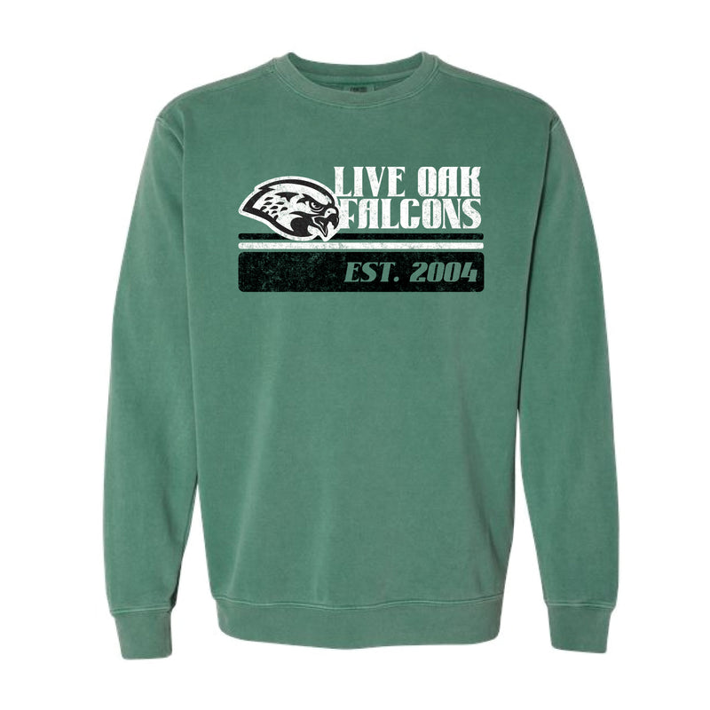The Vintage Live Oak | Adult Light Green Sweatshirt