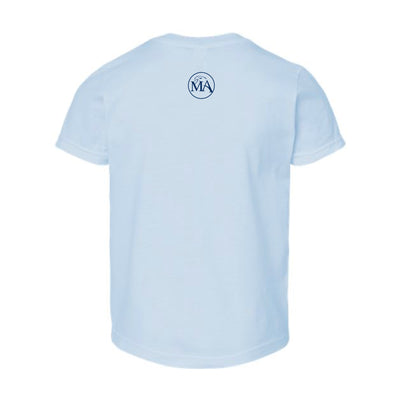 The Vintage MA Stripes | Baby Blue Oversized Youth Tee