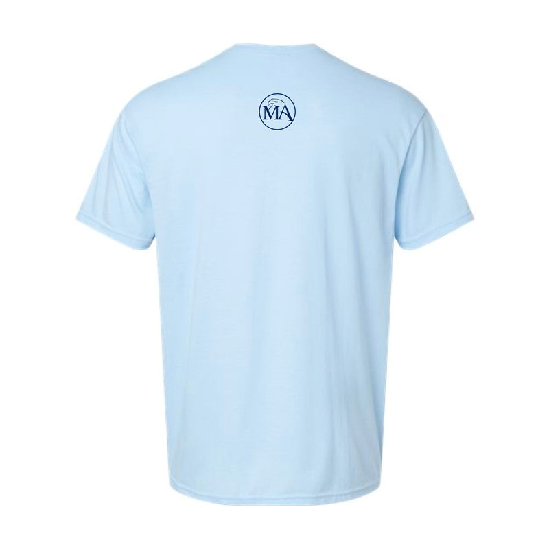 The Vintage MA Stripes | Light Blue Mist Tee