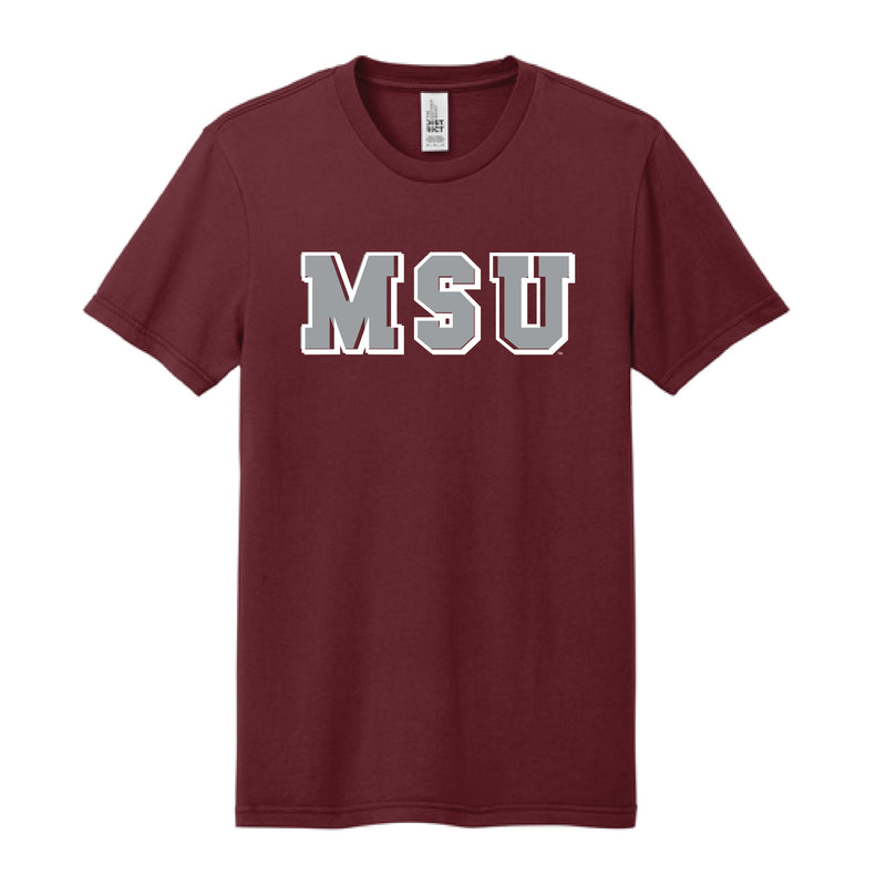 The Vintage MSU Block | Garnet Tee