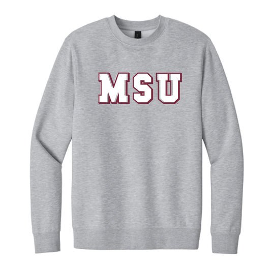 The Vintage MSU Block | Light Heather Grey Sweatshirt
