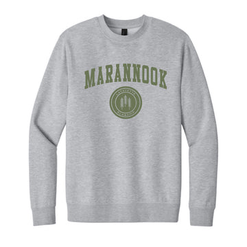 The Vintage Marannook Seal | Light Heather Grey Crewneck Sweatshirt