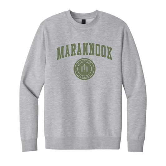 The Vintage Marannook Seal | Light Heather Grey Crewneck Sweatshirt