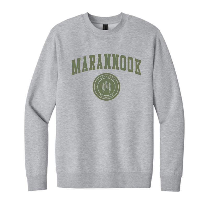 The Vintage Marannook Seal | Light Heather Grey Crewneck Sweatshirt