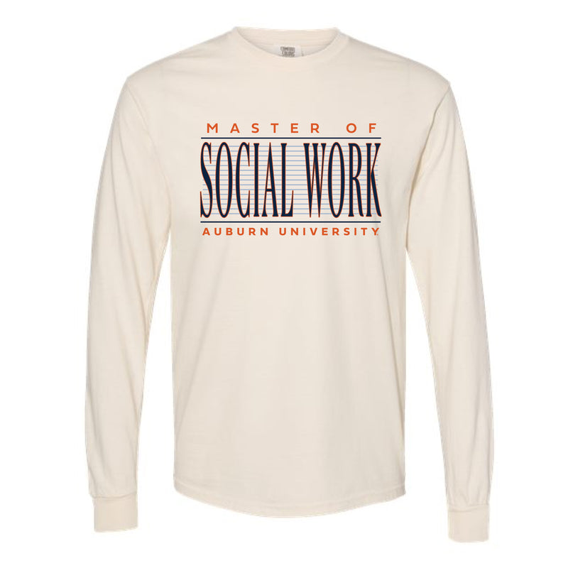 The Vintage Master of Social Work | Ivory Long Sleeve Tee