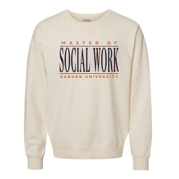 The Vintage Master of Social Work | Parchment Crewneck Sweatshirt