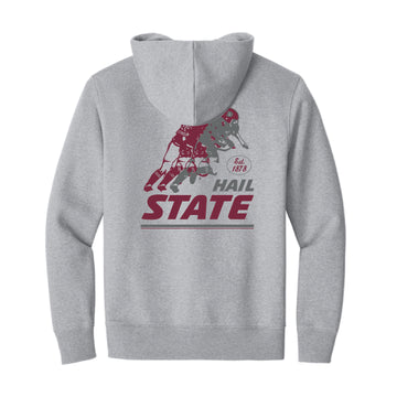 The Vintage Mississippi State Football | Light Heather Grey Hoodie